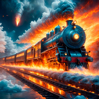 El Expreso de Fuego en la Noche Helada